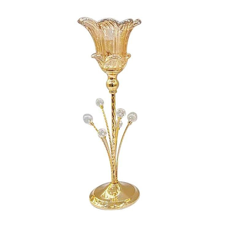 Elegant Glass Craft Metal Candleholder Wedding Table Centrepiece 14*44 cm (Ctn Box 12 units)