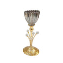 Elegant Glass Craft Metal Candleholder Wedding Table Centrepiece 13*33 cm (Ctn Box 12 units)