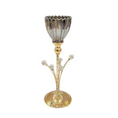 Elegant Glass Craft Metal Candleholder Wedding Table Centrepiece 13*38 cm (Ctn Box 12 units)