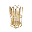 Elegant Glass Craft Metal Candleholder Wedding Table Centrepiece 14*22 cm (Ctn Box 12 units)