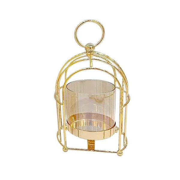 Elegant Glass Craft Metal Candleholder Wedding Table Centrepiece 15*27 cm (Ctn Box 24 units)