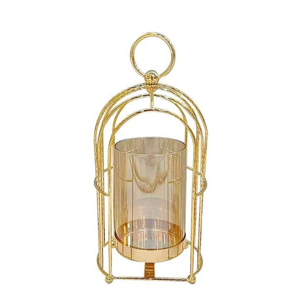 Elegant Glass Craft Metal Candleholder Wedding Table Centrepiece 15*33 cm (Ctn Box 12 units)
