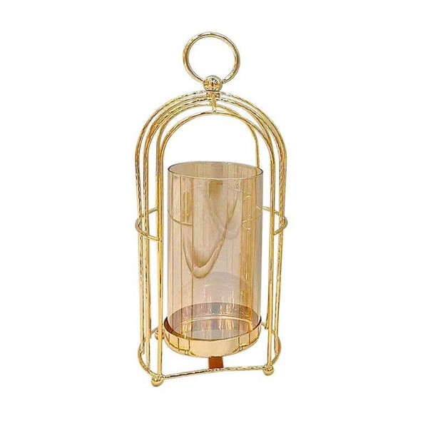 Elegant Glass Craft Metal Candleholder Wedding Table Centrepiece 15*38 cm (Ctn Box 12 units)