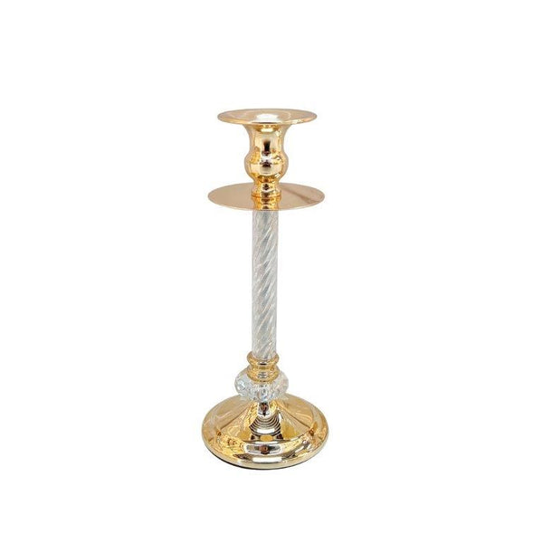Elegant Glass Craft Metal Candleholder Wedding Table Centrepiece 10*24/10*29/10*34 cm (Ctn Box 12 units)