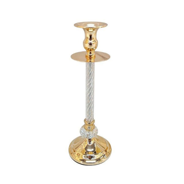 Elegant Glass Craft Metal Candleholder Wedding Table Centrepiece 12*19 cm (Ctn Box 24 units)