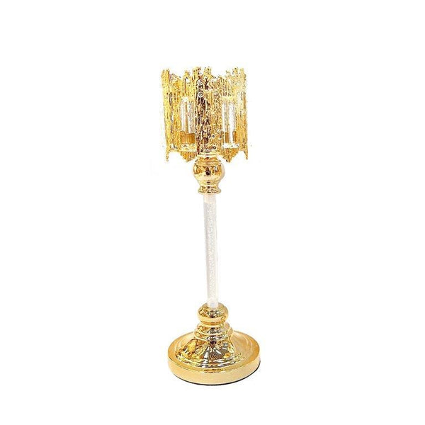 Engraved Design Elegant Metal Candleholder Wedding Table Centrepiece  14*38 cm (Ctn Box 12 units)
