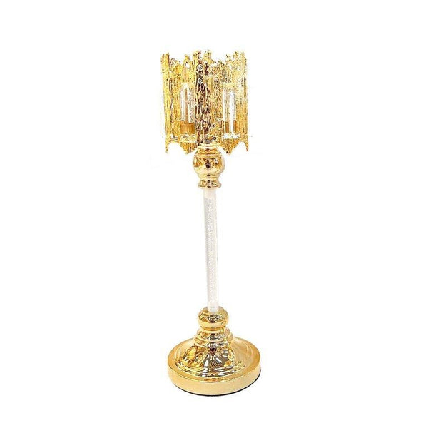 Engraved Design Elegant Metal Candleholder Wedding Table Centrepiece  14*44 cm (Ctn Box 12 units)