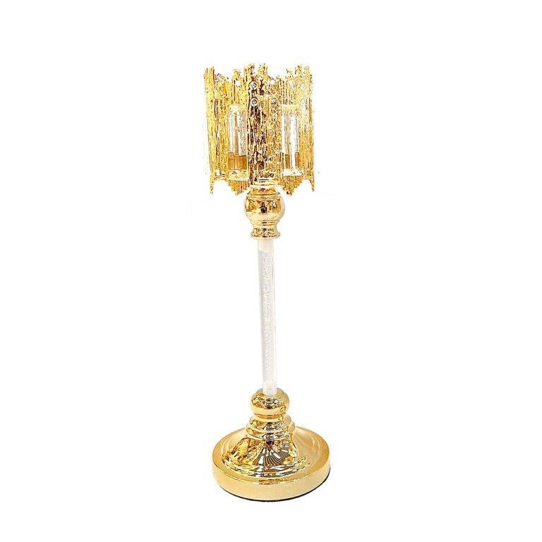 Engraved Design Elegant Metal Candleholder Wedding Table Centrepiece  14*44 cm (Ctn Box 12 units)
