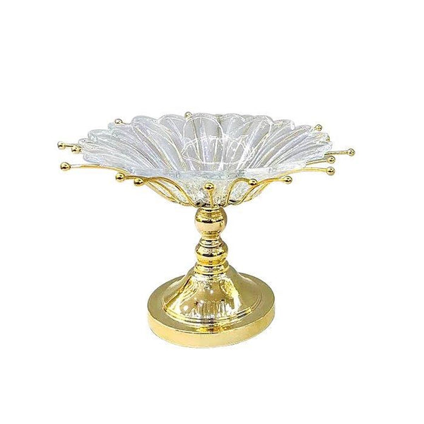 Deco Metal and Glass Footed Fruit Bowl 30X25 cm  (Ctn Box 6 units)