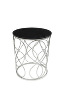 Metal Marbletop Abstract Design Round Side Table Set of 2 38*50/31.5*47 cm (Ctn Box 1 units)
