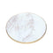 Round Gold Metal Accent Nesting Coffee Table Marble Pattern Top Set of 3 Pcs 40*40/50*44/60*48 cm (Ctn Box 1 units)