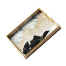 Deco Abstract Design Rectangular MDF Serving Tray Set of 2 Pcs  35*25*4/40*30*4 cm (Ctn Box 8 units)