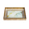 Deco Abstract Design Rectangular MDF Serving Tray Set of 2 Pcs  35*25*4/40*30*4 cm (Ctn Box 8 units)