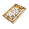 Deco Abstract Design Rectangular MDF Serving Tray Set of 2 Pcs  32*22*4/36*25*4
 cm (Ctn Box 8 units)