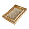 Deco Abstract Design Rectangular MDF Serving Tray Set of 2 Pcs  32*22*4/36*25*4
 cm (Ctn Box 8 units)