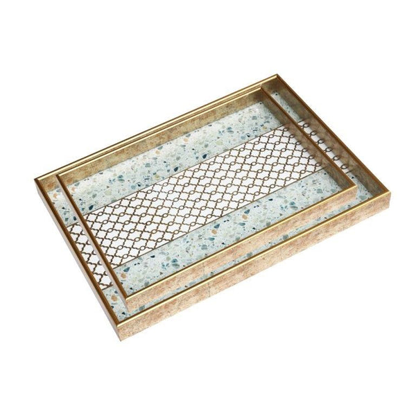 Glass and MDF Base 3 Tier Serving Cart Coffee Table with Wheels 36*56*87 cm (Ctn Box 1 units)