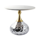 Metal Marbletop Abstract Design Round Centre Table Coffee Table 50*43 cm (Ctn Box 1 units)