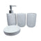 Bathroom Accessories Soap Dispenser Toothbrush Holder Set of 4 Pcs  (Ctn Box 16 units)