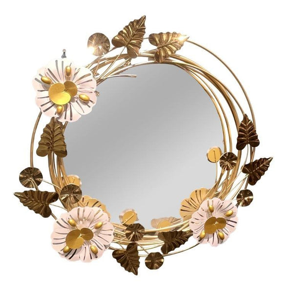 Decorative Abstract Shape Gold Metal Frame Wall Mirror  80*80*6 cm (Ctn Box 1 units)