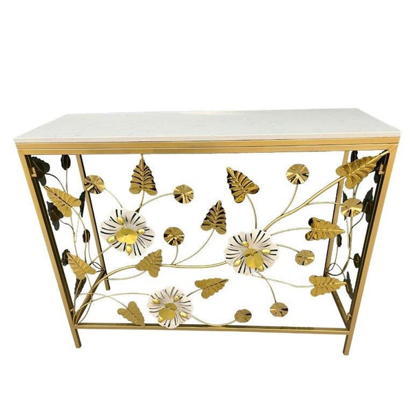 Rectangular Gold Metal Accent Console Table Dresser Table 100*35*79 cm (Ctn Box 1 units)