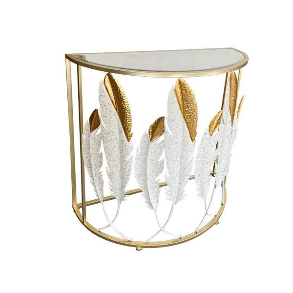 Round Gold Metal Accent Console Table Dresser Table 90*40*80 cm (Ctn Box 1 units)