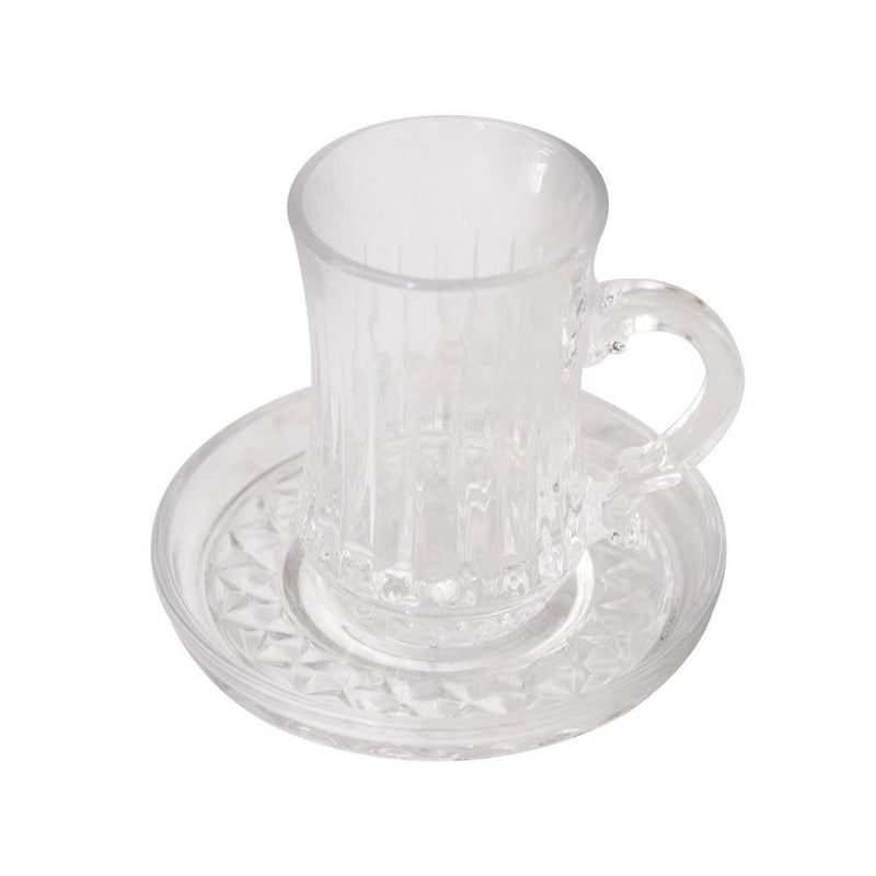 Premium Lead Free Istikani Tea Cup and Saucer Set of 6 Pcs (Ctn Box 6 units)