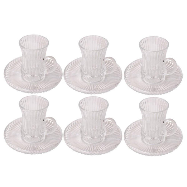 Premium Lead Free Istikani Tea Cup and Saucer Set of 6 Pcs (Ctn Box 12 units)