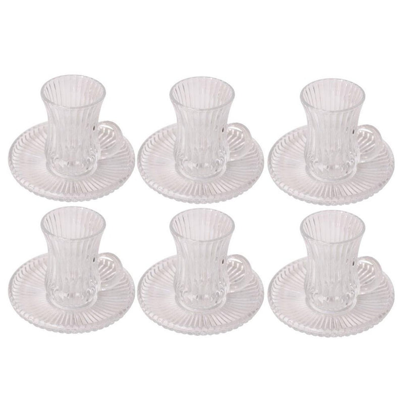 Premium Lead Free Istikani Tea Cup and Saucer Set of 6 Pcs (Ctn Box 12 units)