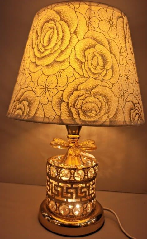 Home Decor Bedside Desktop Table Lamp Metal Base Floral Shade 25*38 cm (Ctn Box 24 units)