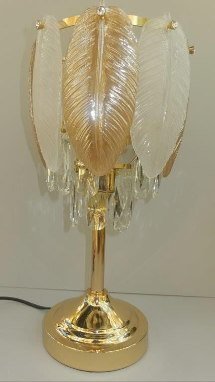 Home Decor Bedside Desktop Table Lamp Metal Base Leaf Shade  45*19 cm (Ctn Box 16 units)
