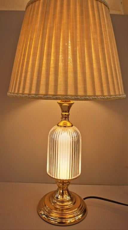 Home Decor Bedside Desktop Table Lamp Metal Base Color Shade 30*50 cm (Ctn Box 24 units)