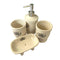 Ceramic Bathroom Accessories Soap Dispenser Toothbrush Holder Set of 4 Pcs 7*18/8*10/11*8.5*4 cm (Ctn Box 20 units)