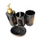 Ceramic Bathroom Accessories Soap Dispenser Toothbrush Holder Set of 4 Pcs 6.8*16/7*10.5/7*11/11*7.5*2 cm (Ctn Box 24 units)