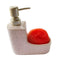 Ceramic Bathroom Accessories Soap Dispenser Pump and Sponge 16*6.5*18 (Ctn Box 36 units)