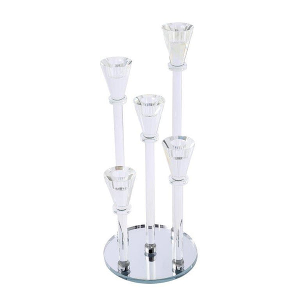 Home Decor Crystal Decor Table Top Candleholder 5 Arms  37 cm (Ctn Box 8 units)