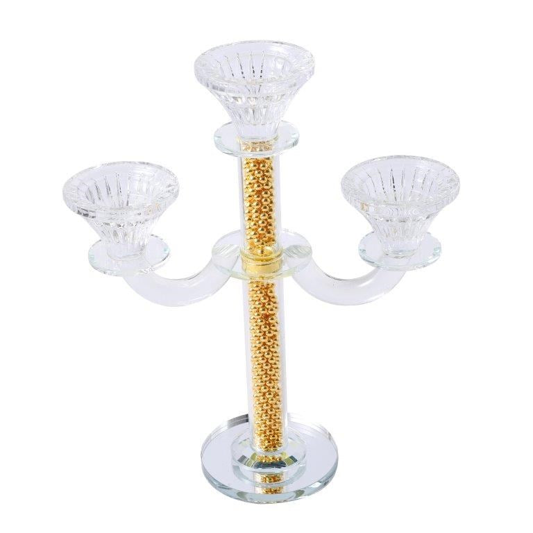 Home Decor Crystal Decor Table Top Candleholder 5 Arms  28 cm (Ctn Box 10 units)