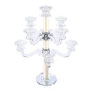 Home Decor Crystal Decor Table Top Candleholder 9 Arms  45 cm (Ctn Box 4 units)