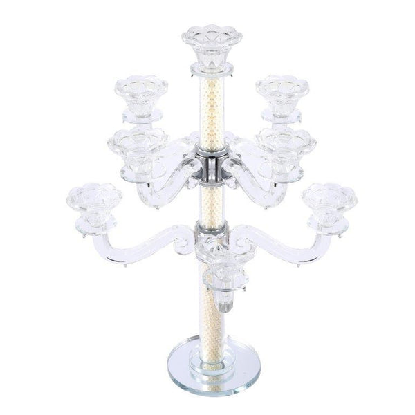 Home Decor Crystal Decor Table Top Candleholder 9 Arms  45 cm (Ctn Box 4 units)
