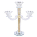 Home Decor Crystal Decor Table Top Candleholder 3 Arms  28 cm (Ctn Box 10 units)