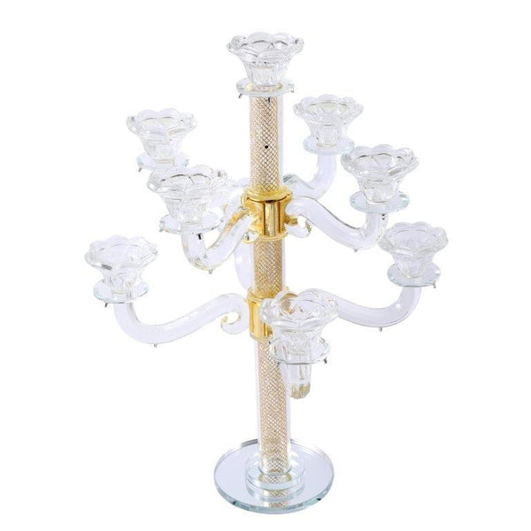 Home Decor Crystal Decor Table Top Candleholder 9 Arms  45 cm (Ctn Box 4 units)