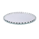 Home Decor Crystal Glass Round Tray Plate  20 cm (Ctn Box 24 units)