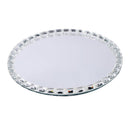 Home Decor Crystal Glass Round Tray Plate  25 cm (Ctn Box 16 units)