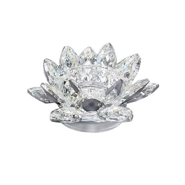 Home Decor Crystal Glass Lotus Flower 13 cm (Ctn Box 36 units)