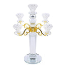 Home Decor Crystal Decor Table Top Candleholder 5 Arms 48 cm (Ctn Box 4 units)