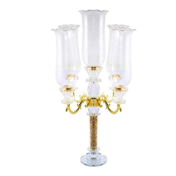 Home Decor Crystal Decor Table Top Candleholder 4 Arms  53*32 cm (Ctn Box 4 units)