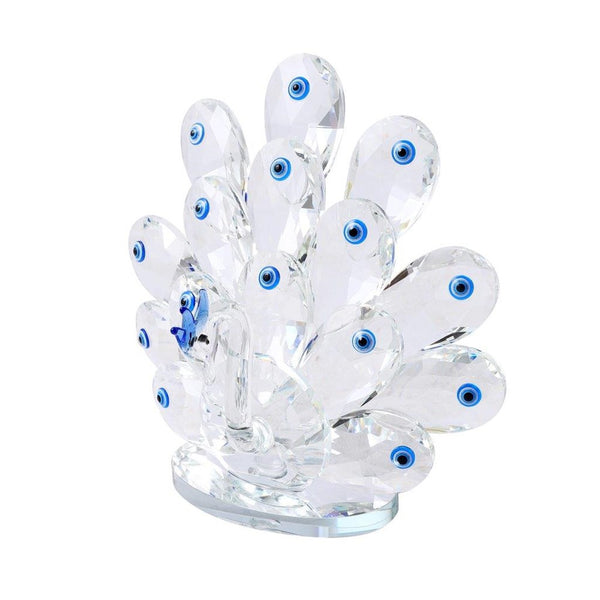 Home Decor Crystal Glass Peacock 14 cm (Ctn Box 24 units)