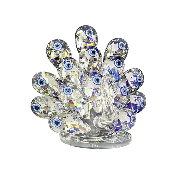 Home Decor Crystal Glass Peacock 14 cm (Ctn Box 24 units)