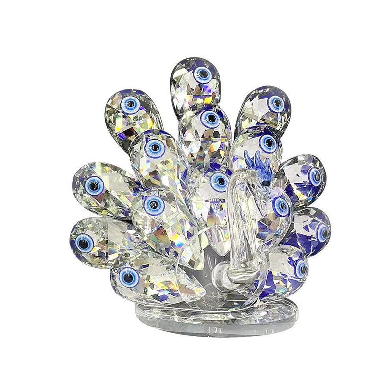 Home Decor Crystal Glass Peacock 14 cm (Ctn Box 24 units)