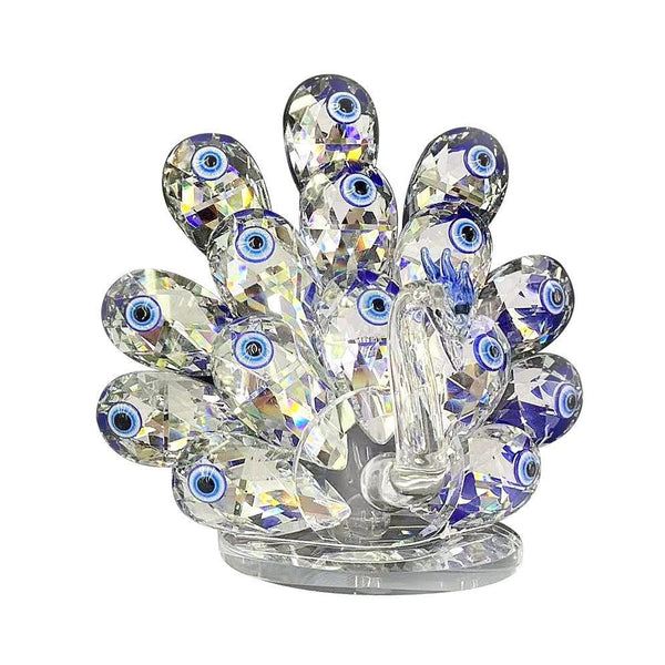 Home Decor Crystal Glass Peacock 18 cm (Ctn Box 12 units)