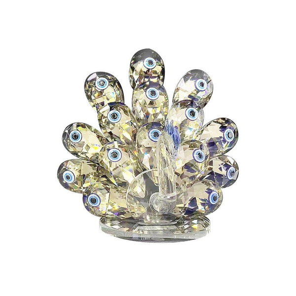 Home Decor Crystal Glass Peacock 18 cm (Ctn Box 12 units)